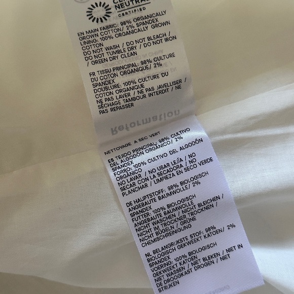 NEW Reformation Zinnia Low Waist Skirt in White | size 2 - Picture 13 of 13